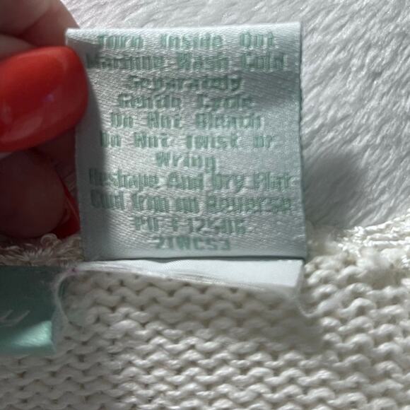 Patchwork Knit Cardigan Button Top Sz XL Cottagecore Boho Romantic Farmhouse - Picture 12 of 12